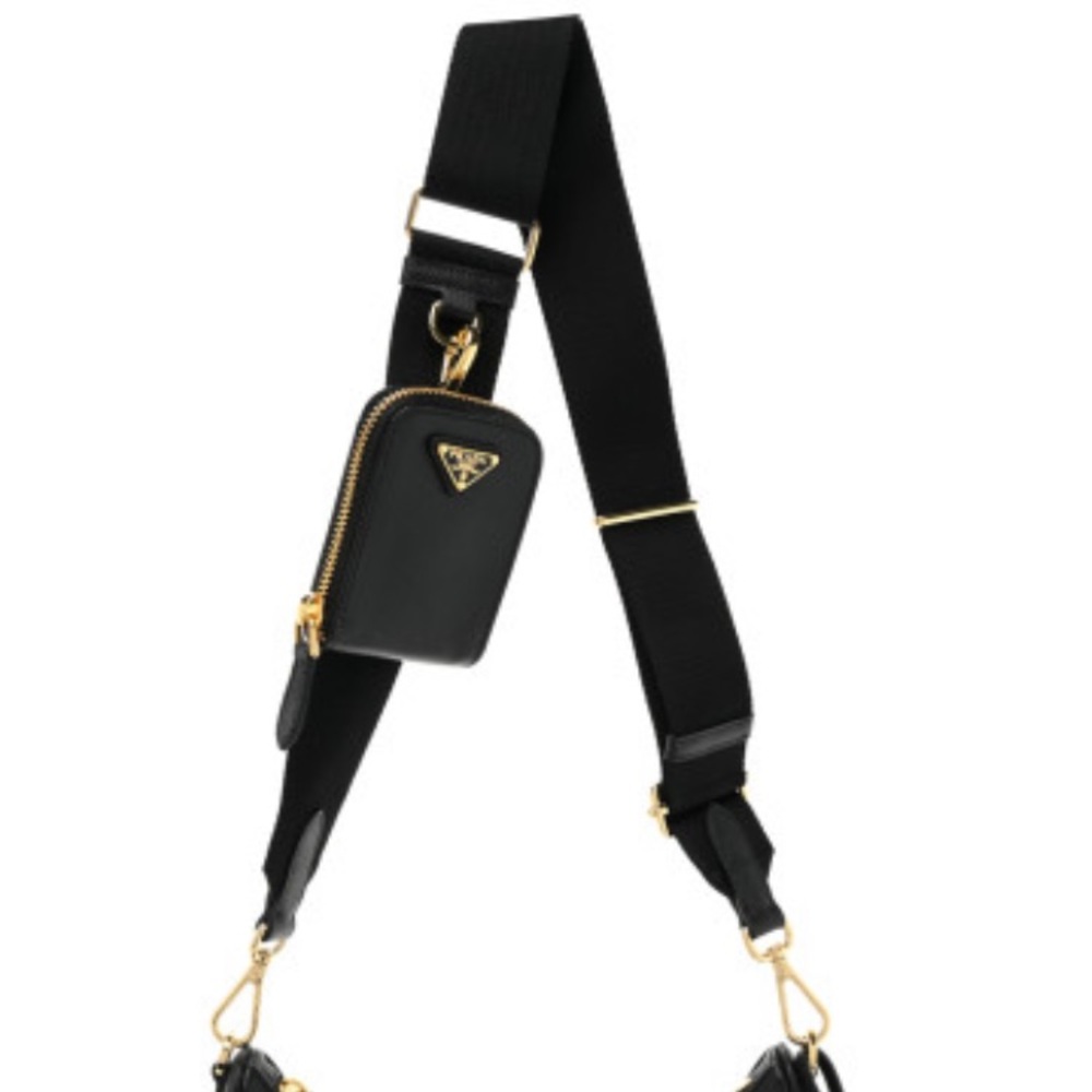 Prada Re-Edition 2005 Saffiano Black Leather Strap with Pouch included NO BAG